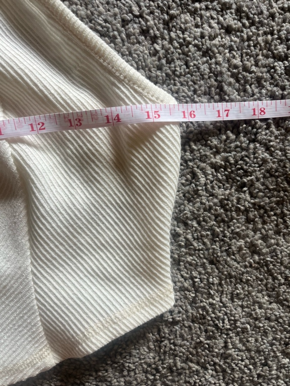 Urban Outfitters Cream Ribbed Button-Front Crop Top - Picture 7 of 9